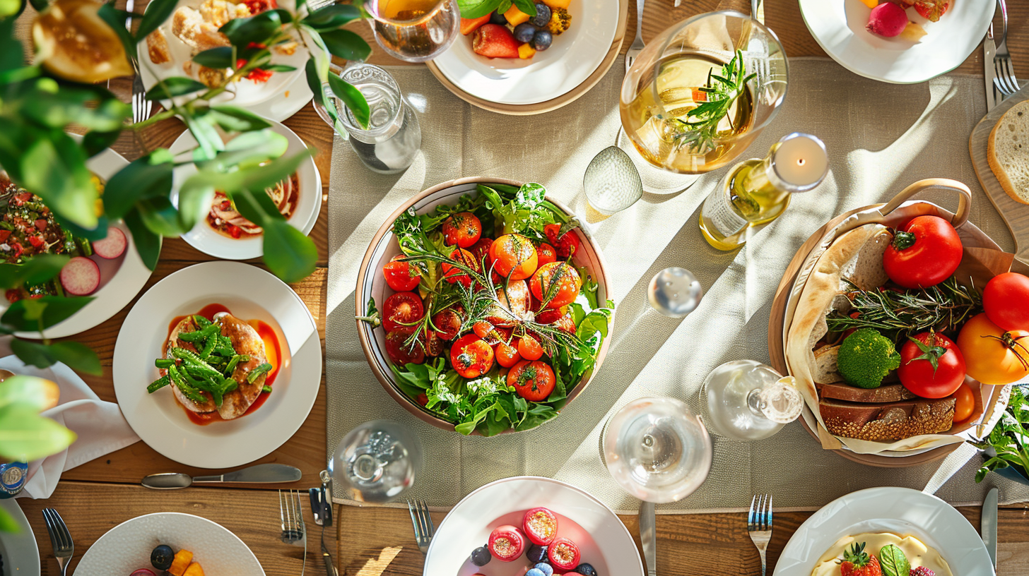 Сім'я готує здорову їжу разом